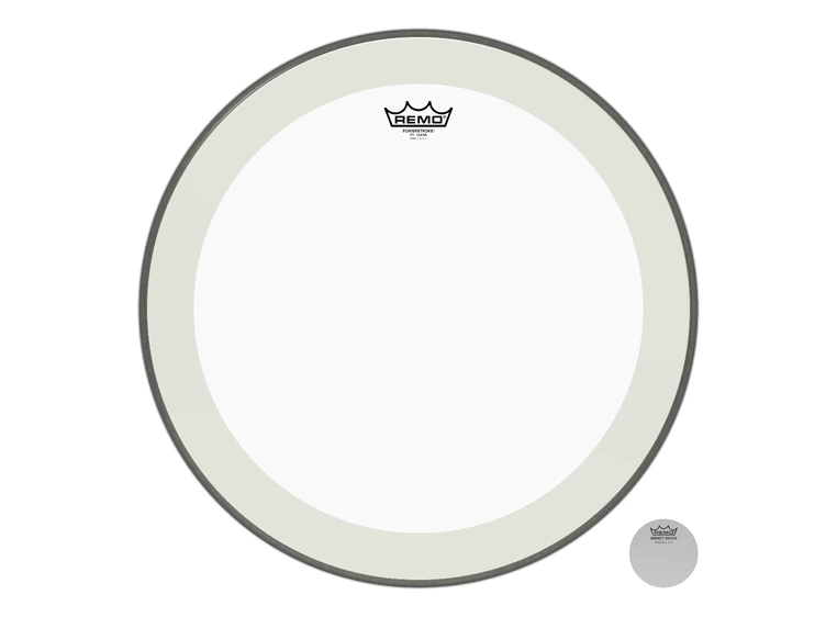 Remo P4-1320-C2 Powerstroke 4 Clear m/Slam Patch 20 Basstr. 